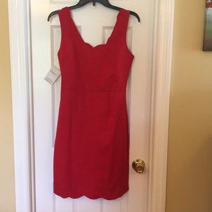 💃 NWT Red scalloped dress
